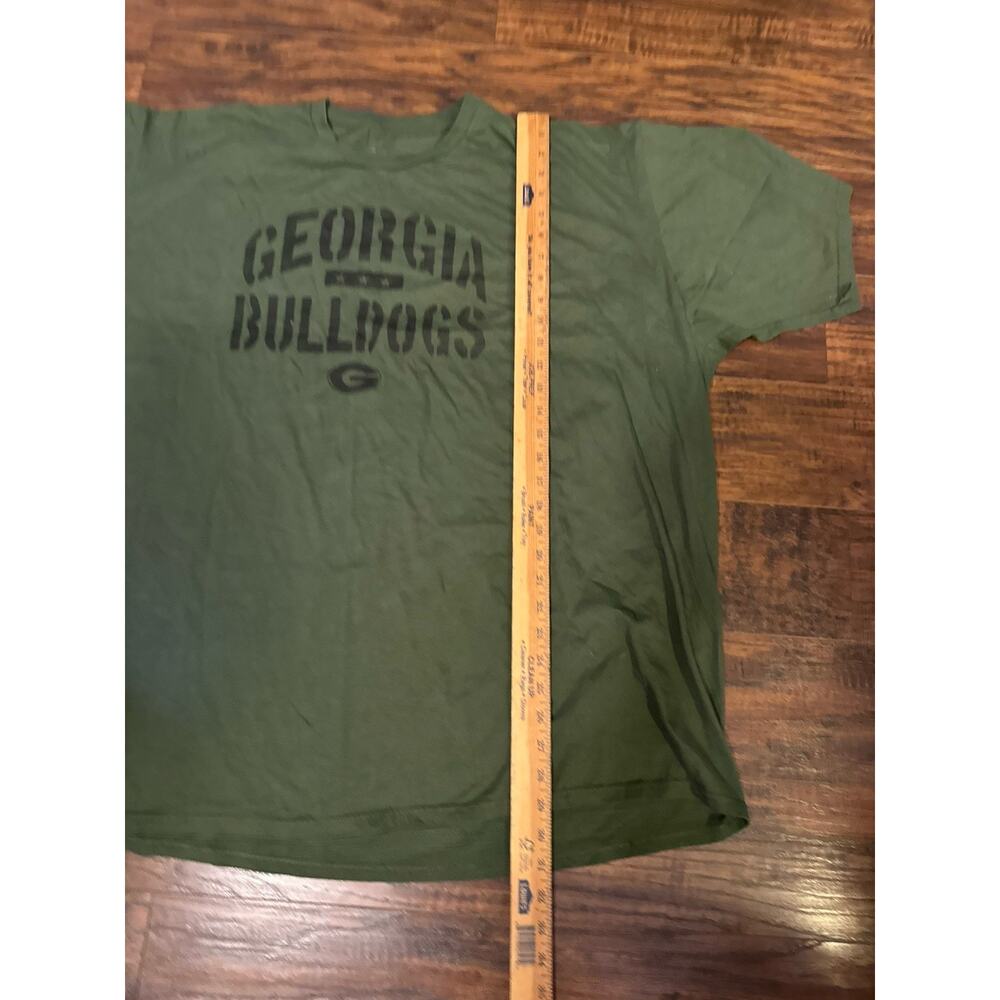 FANATICS Men's Georgia Bulldogs Army Green Stencil Spell Out T-Shirt Size 4XL - Picture 4 of 5